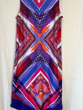 Prelude Multicolor Geometric Tank Dress S